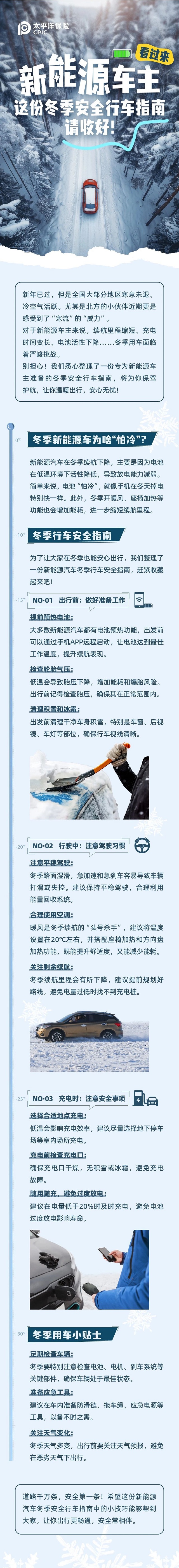 新能源車主看過來，這份冬季安全行車指南請收好！