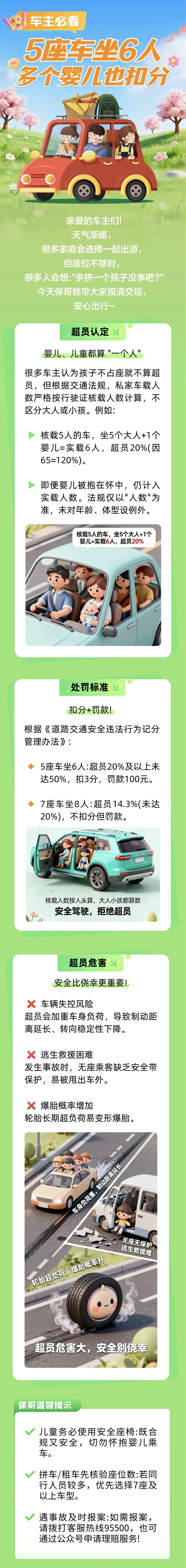 12.5座車多個嬰兒算超員？扣3分罰百元 ！